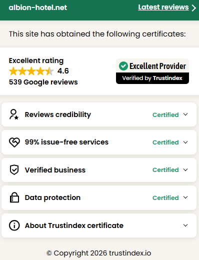 Albion Hotel Glasgow Review Certificate