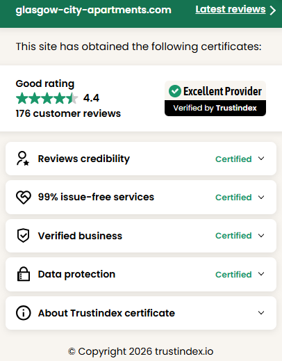 City Apartments Glasgow Review Certificate